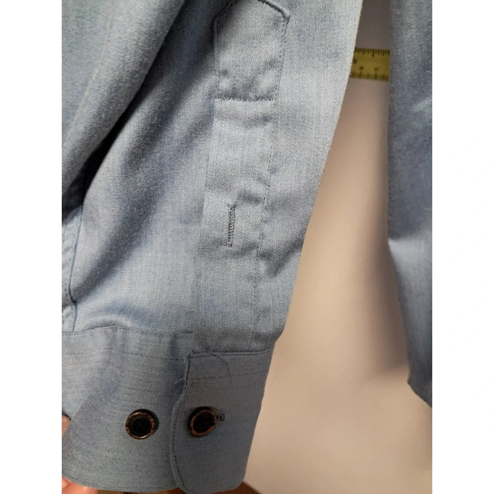 Fahizo Mens Blue Long Sleeve Shirt-size XL. 17/17 1/2 - Picture 2 of 5